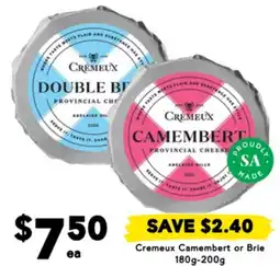 Drakes Cremeux Camembert or Brie offer
