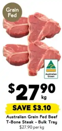 Drakes Australian Grain Fed Beef T-Bone Steak - Bulk Tray offer