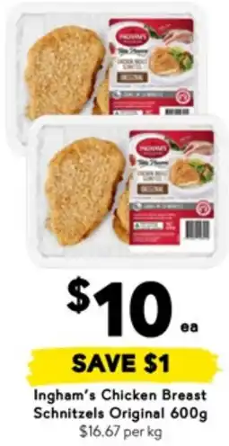 Drakes Ingham's Chicken Breast Schnitzels Original offer