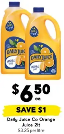Drakes Daily Juice Co Orange Juice offer
