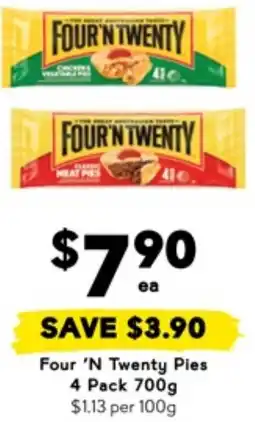 Drakes Four 'N Twenty Pies offer