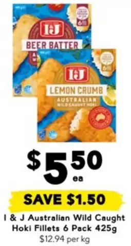 Drakes I & J Australian Wild Caught Hoki Fillets offer