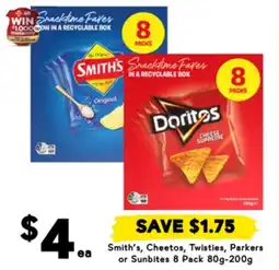 Drakes Smith's, Cheetos, Twisties, Parkers or Sunbites offer