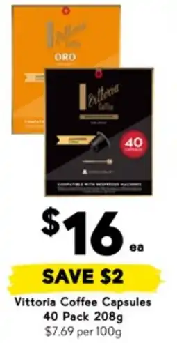 Drakes Vittoria Coffee Capsules offer