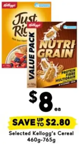 Drakes Selected Kellogg's Cereal offer