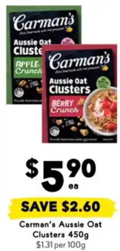 Drakes Carman's Aussie Oat Clusters offer