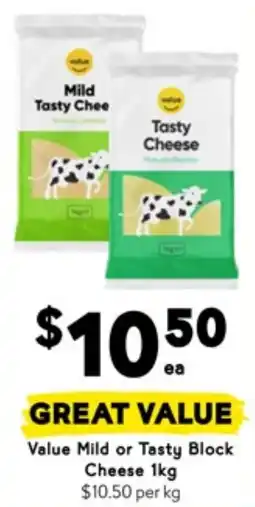Drakes Value Mild or Tasty Block Cheese offer