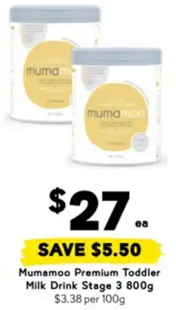 Drakes Mumamoo Premium Toddler Milk Drink Stage 3 offer