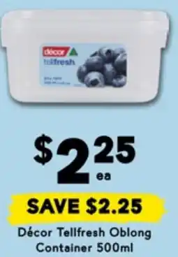 Drakes Décor Tellfresh Oblong Container offer