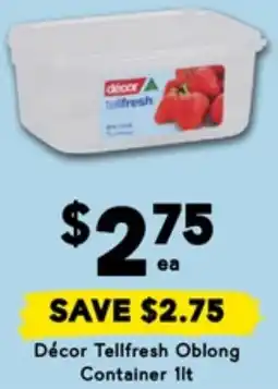 Drakes Décor Tellfresh Oblong Container offer