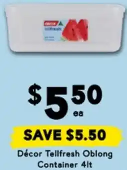 Drakes Décor Tellfresh Oblong Container offer