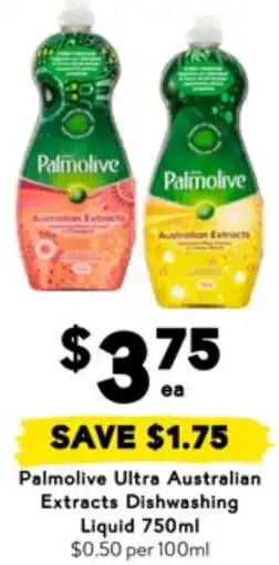 Drakes Palmolive Ultra Australian Extracts Dishwashing Liquid offer