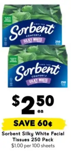 Drakes Sorbent Silky White Facial Tissues offer