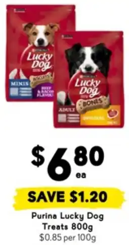Drakes Purina Lucky Dog Treats offer