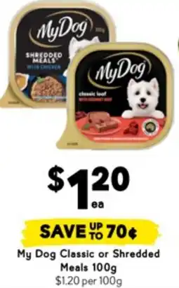 Drakes My Dog Classic or Shredded Meals offer