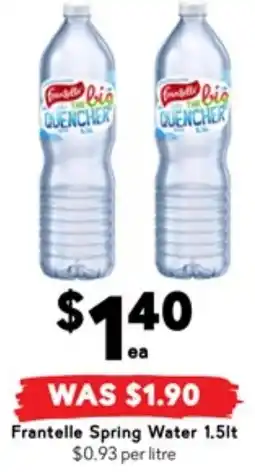 Drakes Frantelle Spring Water offer