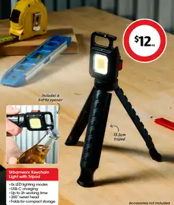 Coles Urbanworx Keychain Light with Tripod offer