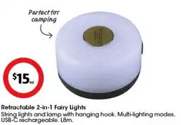 Coles Retractable 2-in-1 Fairy Lights offer