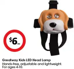Coles Greatway Kids LED Head Lamp offer