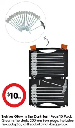 Coles Trekker Glow in the Dark Tent Pegs offer
