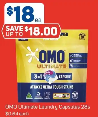 Foodland OMO Ultimate Laundry Capsules offer