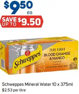 Foodland Schweppes Mineral Water offer