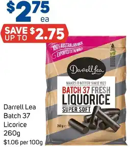 Foodland Darrell Lea Batch 37 Licorice offer