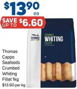 Foodland Thomas Cappo Seafoods Crumbed Whiting Fillet offer