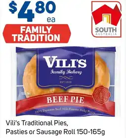 Foodland Vili's Traditional Pies, Pasties or Sausage Roll offer