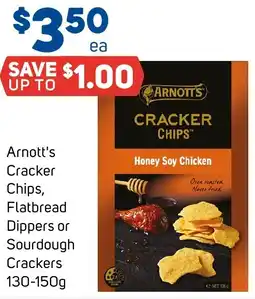 Foodland Arnott's Cracker Chips, Flatbread Dippers or Sourdough Crackers offer