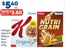 Foodland Kellogg's Special K or Nutri Grain offer