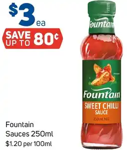 Foodland Fountain Sauces offer