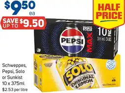 Foodland Schweppes, Pepsi, Solo or Sunkist offer