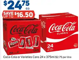 Foodland Coca-Cola or Varieties Cans offer