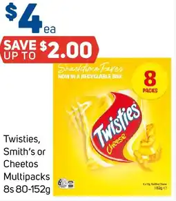 Foodland Twisties, Smith's or Cheetos Multipacks offer