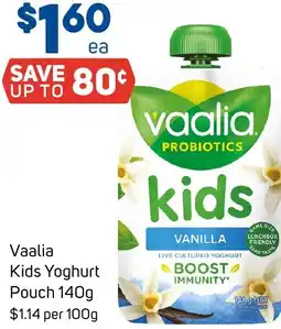 Foodland Vaalia Kids Yoghurt Pouch offer