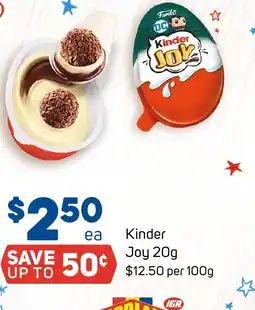 Foodland Kinder Joy offer