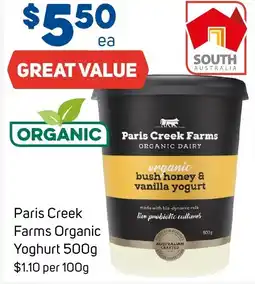 Foodland Paris Creek Farms Organic Yoghurt offer
