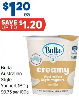 Foodland Bulla Australian Style Yoghurt offer