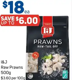 Foodland I&J Raw Prawns offer