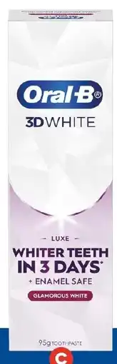 Foodland Oral B 3D Luxe Whitening Toothpaste offer