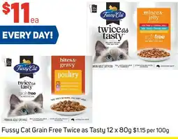 Foodland Fussy Cat Grain Free Twice as Tasty offer