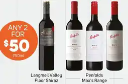 Foodland Langmeil Valley Floor Shiraz, Penfolds Max's Range offer