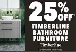 Harvey Norman Timberline bathroom furniture offer