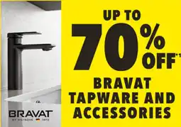 Harvey Norman Bravat tapware and accessories offer