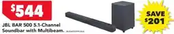 Harvey Norman JBL BAR 500 5.1-Channel Soundbar with Multibeam offer