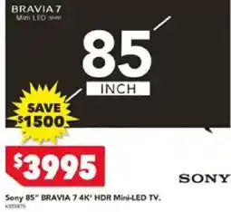 Harvey Norman Sony 85" BRAVIA 7 4K HDR Mini-LED TV offer