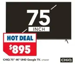 Harvey Norman CHIQ 75" 4K UHD Google TV offer