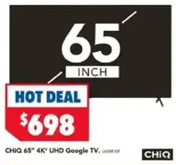 Harvey Norman Chiq 65" 4k uhd google tv offer
