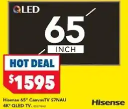 Harvey Norman Hisense 65" canvastv s7nau 4k qled tv offer
